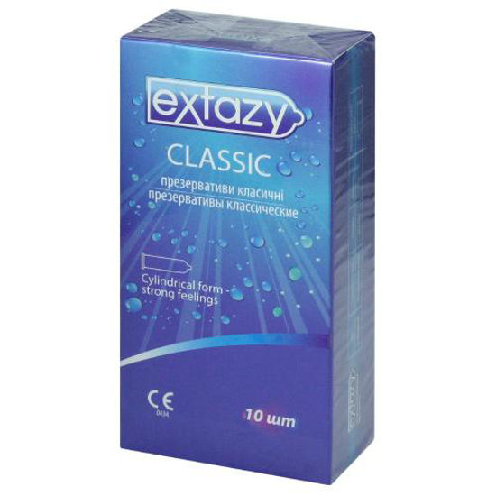Презервативи латексні зі змазкою Extazy classic (Екстезі класік) класичні №10